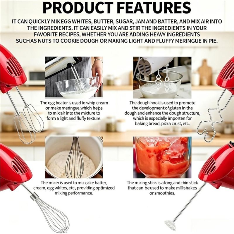 A92G HOT- Hamur Kancaları Çırp - Kitchenaid Mixer Hand Mixer incelemesi ve fiyatı